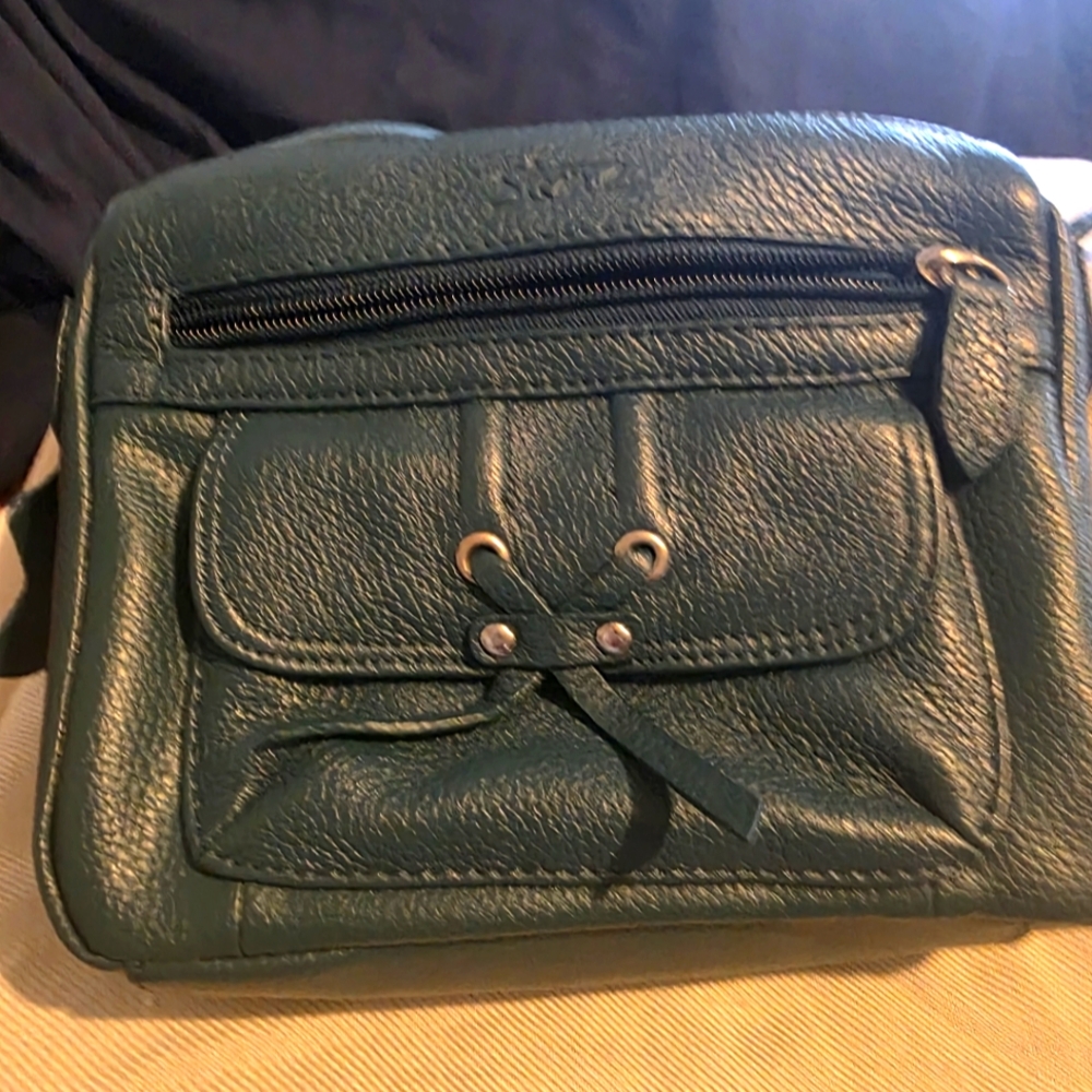 Green Leather Crossbody Bag
